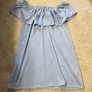 Womens light blue off the shoulder dress